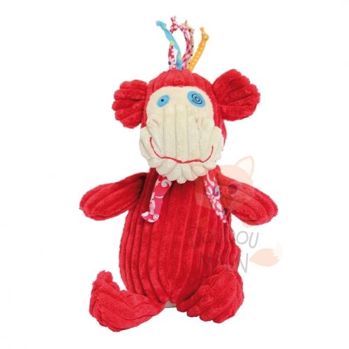 Les déglingos simply peluche signe bogos rouge beige 